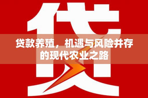 乡城贷款养殖，机遇与风险并存的现代农业之路