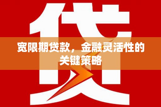 乡城宽限期贷款，金融灵活性的关键策略