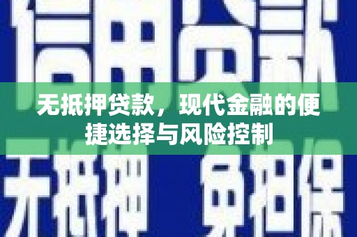 乡城无抵押贷款，现代金融的便捷选择与风险控制
