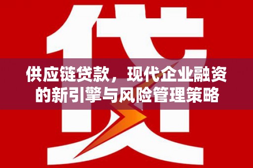 乡城供应链贷款，现代企业融资的新引擎与风险管理策略