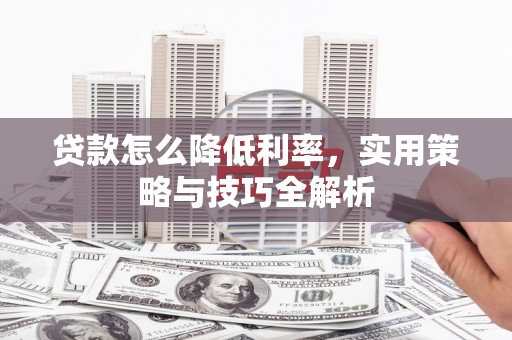 乡城贷款怎么降低利率，实用策略与技巧全解析