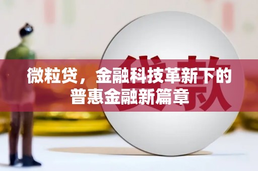 乡城微粒贷，金融科技革新下的普惠金融新篇章