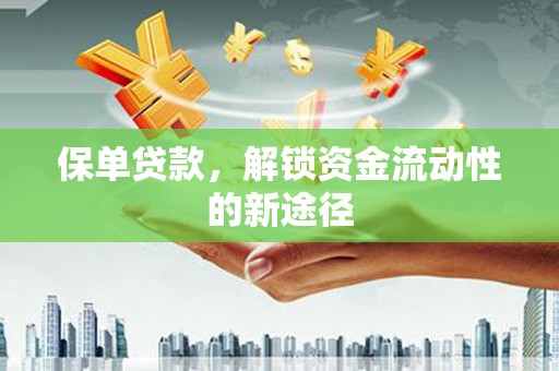 乡城保单贷款，解锁资金流动性的新途径