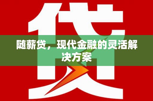 乡城随薪贷，现代金融的灵活解决方案