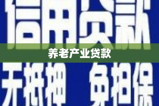 乡城养老产业贷款