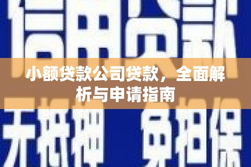 乡城小额贷款公司贷款，全面解析与申请指南