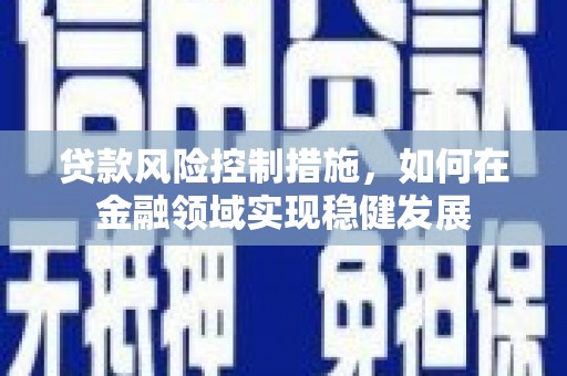 乡城贷款风险控制措施，如何在金融领域实现稳健发展