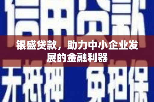 乡城银盛贷款，助力中小企业发展的金融利器