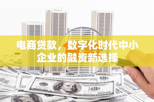 乡城电商贷款，数字化时代中小企业的融资新选择