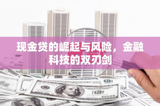 乡城现金贷的崛起与风险，金融科技的双刃剑