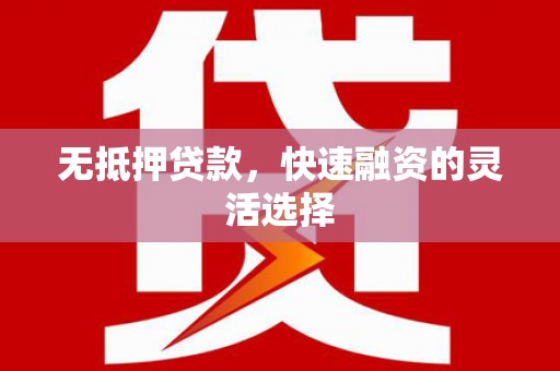 乡城无抵押贷款，快速融资的灵活选择