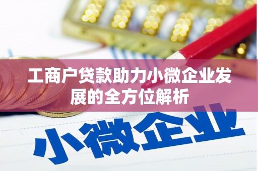乡城工商户贷款助力小微企业发展的全方位解析