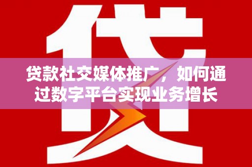 乡城贷款社交媒体推广，如何通过数字平台实现业务增长