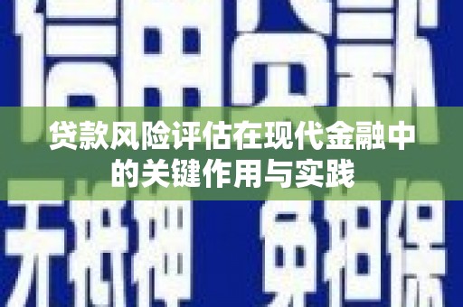 乡城贷款风险评估在现代金融中的关键作用与实践