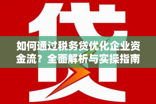 乡城如何通过税务贷优化企业资金流？全面解析与实操指南