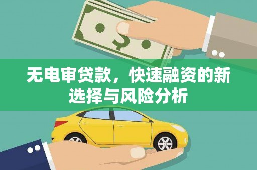 乡城无电审贷款，快速融资的新选择与风险分析
