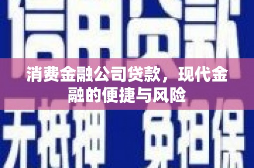 乡城消费金融公司贷款，现代金融的便捷与风险