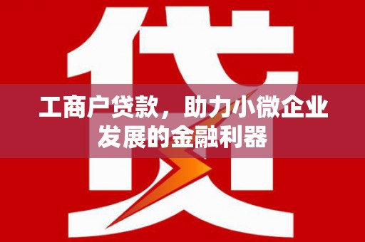 乡城工商户贷款，助力小微企业发展的金融利器