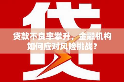 乡城贷款不良率攀升，金融机构如何应对风险挑战？