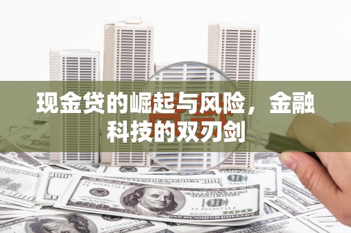 乡城现金贷的崛起与风险，金融科技的双刃剑