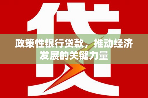 乡城政策性银行贷款，推动经济发展的关键力量