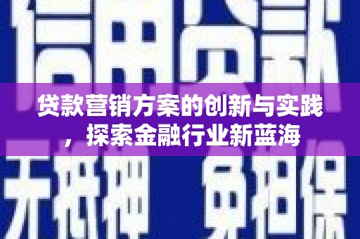 乡城贷款营销方案的创新与实践，探索金融行业新蓝海