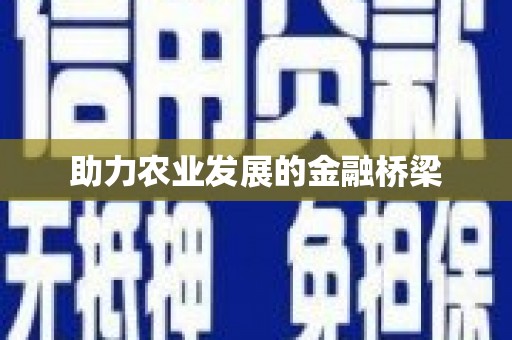 乡城助力农业发展的金融桥梁
