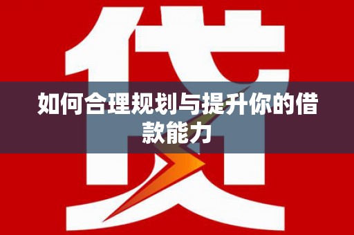 乡城如何合理规划与提升你的借款能力