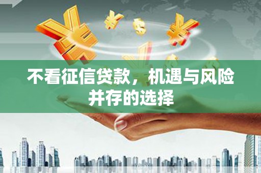 乡城不看征信贷款，机遇与风险并存的选择