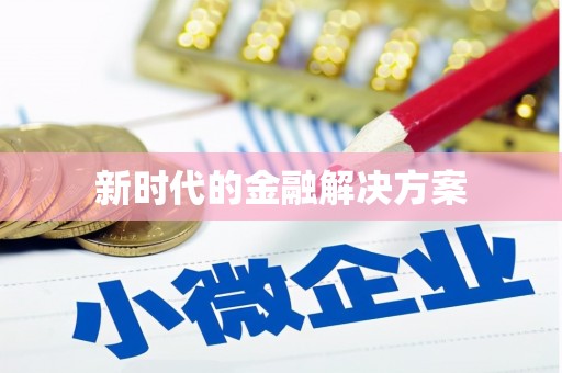乡城新时代的金融解决方案