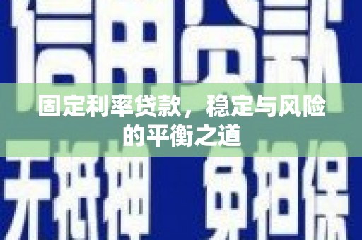 乡城固定利率贷款，稳定与风险的平衡之道