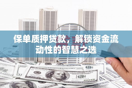 乡城保单质押贷款，解锁资金流动性的智慧之选